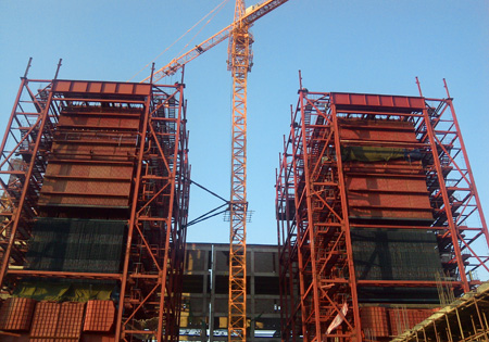 280t/h循環流化床鍋爐安裝現場